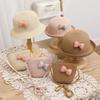 Children's sun hat baby summer straw hat breathable sun protection cute sun hat bag set