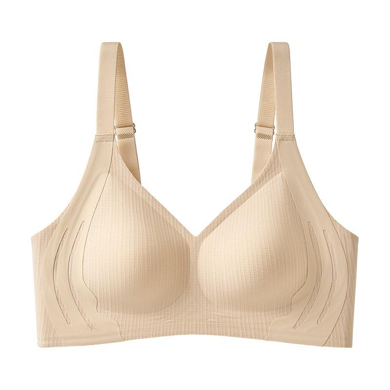 Seamless Thin Push Up Bra No Steel Ring Fixed Cup Comfortable Underwear