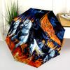 Animal  pattern, automatic folding umbrella, portable and foldable design, 8 ribs, a Christmas or birthday gift.