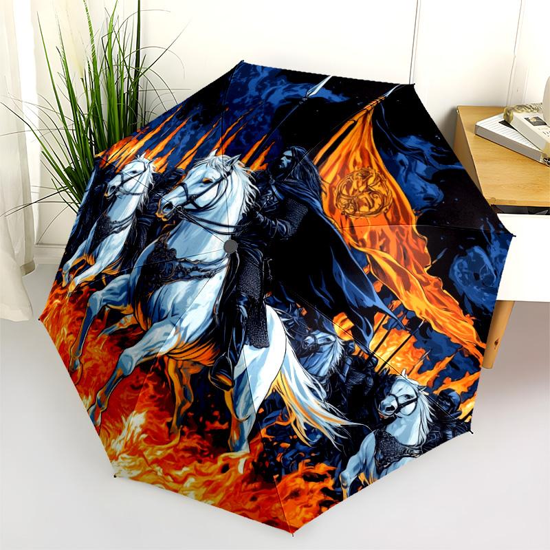 Animal pattern, automatic folding umbrella, portable and foldable design, 8 ribs, a Christmas or birthday gift.