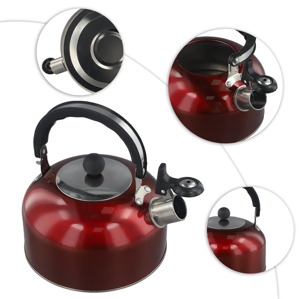 Stylish Whistling Kettle 3L Stainless Steel for Gas Electric Induction