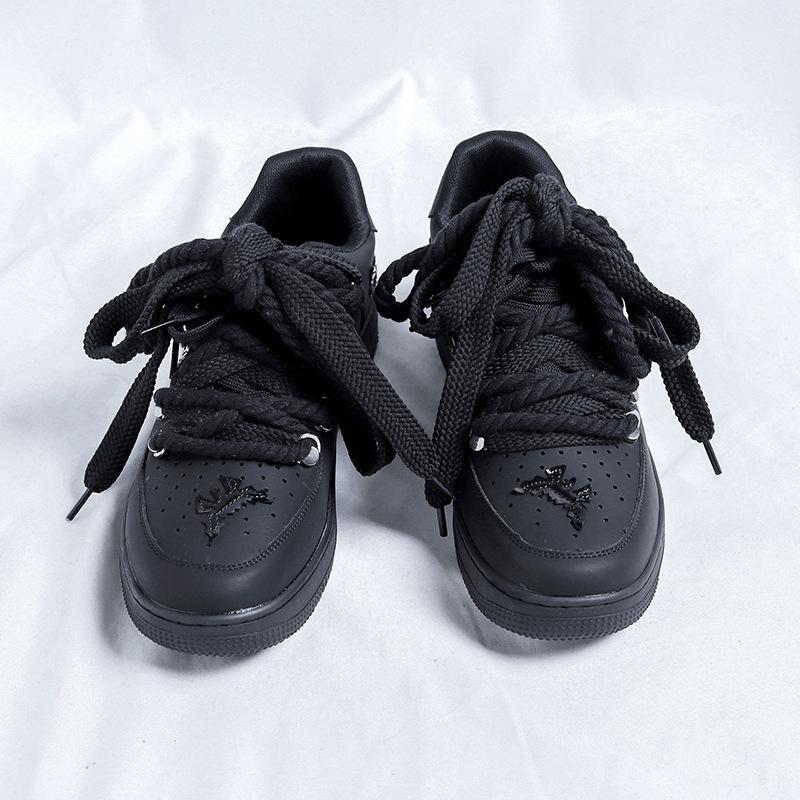 

Мужская обувь мода универсальная трендовая обувь с принтом корейская версия повседневная обувь мужская спортивная удобная модная обувь 1046-R 38 чёрный