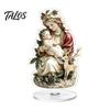 Christmas Fireplace Mantle Decor Acrylic 360 Degree Rotating Ornament, Double-sided HD UV Printed Stable Base Ornaments Religious 2D Decorative