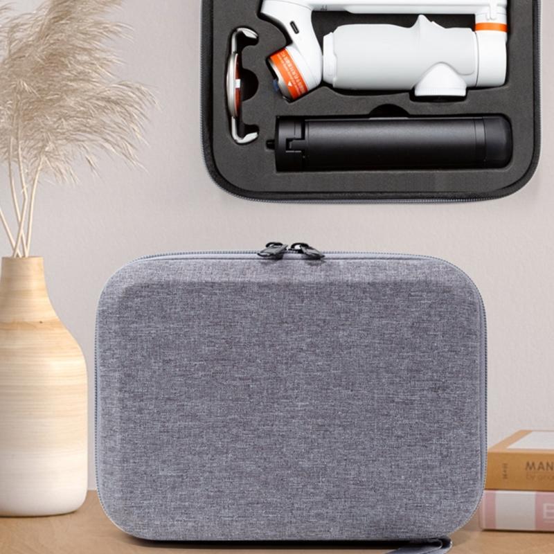 Travel Hard Shells with Strap for Insta360 Flow Gimbal Holder Inner Pocket Case with Zipper Easy Open Close Pouch