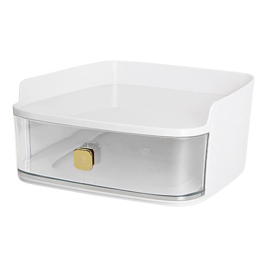 Хранение сплошного цвета удобный прозрачный и видимый гладкий органайзер для хранения контейнер для хранения белый 1243₽