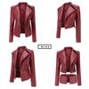 Women's European Size Leather Jacket with Detachable Hem - New Spring & Autumn Fashion 2023