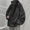 Black Warrior Men's Waterproof Hooded Jacket - Trendy, Loose Fit for Spring & Autumn