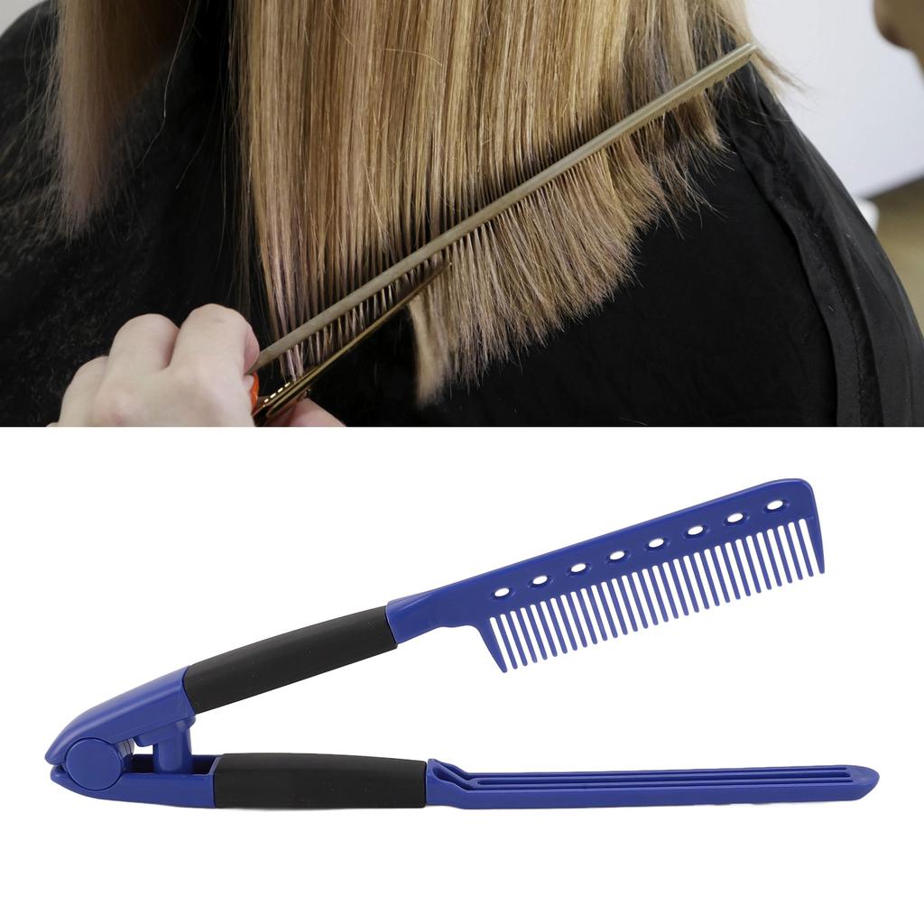 V-förmiger Haarglättungskamm Friseursalon Styling Antistatisch Hitzebeständig Flach Glättungs C