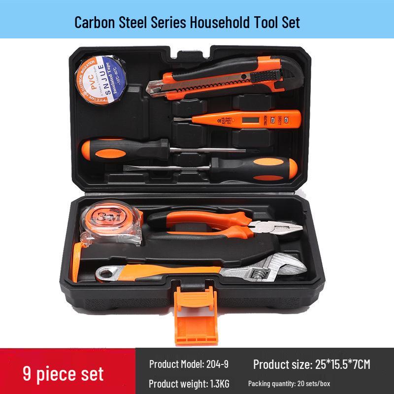 Carbon Steel Hand Tool Kit for Home, Vehicle, and Auto Repair