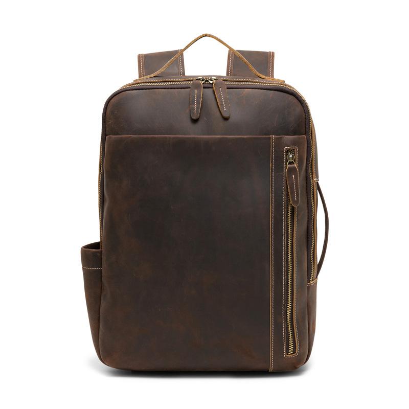 Backpack Genuine Leather Men's Backpack Large-capacity Computer Bag Business Travel Bag