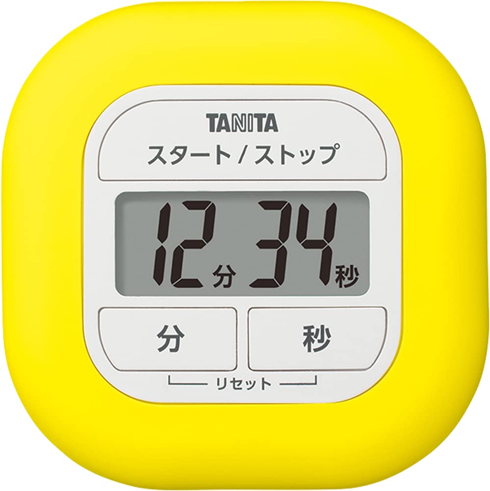 

Tanita Kitchen Study Timer with Rotating Silicone Attaches to Plastic Wrap 86mm Wide x 86mm High x 27mm Deep Magnet, Timer, Yellow, TD-420 YL, Neatly,