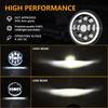 1ks 7palcový automobilový motocykl LED světlomet s DRL/směrovým světlem/tlumeným/dálkovým 7'' kulatým