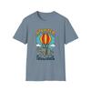 Unisex Softstyle T-Shirt Dreamy Elephant Hot Air Balloon City Skyline Tee