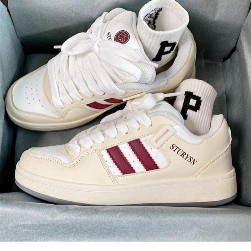 Platform white shoes new retro niche versatile casual versatile student sports bread shoes women
