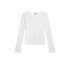 2026 Spring/Summer Women's White Patchwork Long Sleeve Knit Top