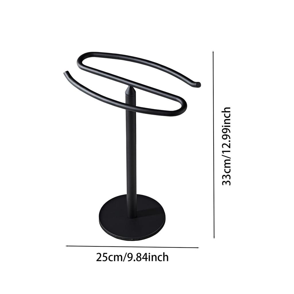 Hand Towel Holder Bathroom Organizer T Shape Towel Rack Countertop Towel Stand for Kitchen Bathroom Countertop Hotel