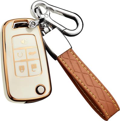 Capa para Chaveiro de Carro Chevy com Chaveiro, Capa Protetora Completa de TPU Premium para Chaveiro Chevrolet Equinox Camaro Cruze Malibu Sonic Buick Terrain