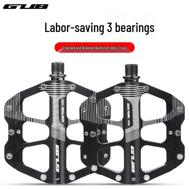 GUB G082 Three-Bearing Mountain & Road Anti-Slip Aluminum Bicycle Pedals Axle core: 14mm