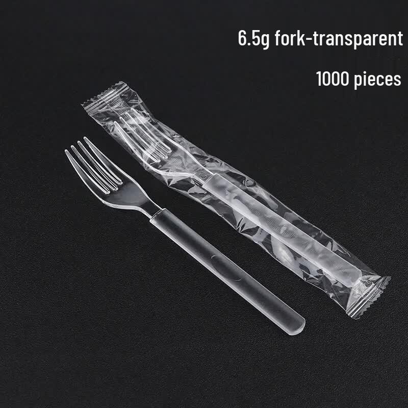 

1000-Count Transparent Disposable Plastic Fork and Spoon Set