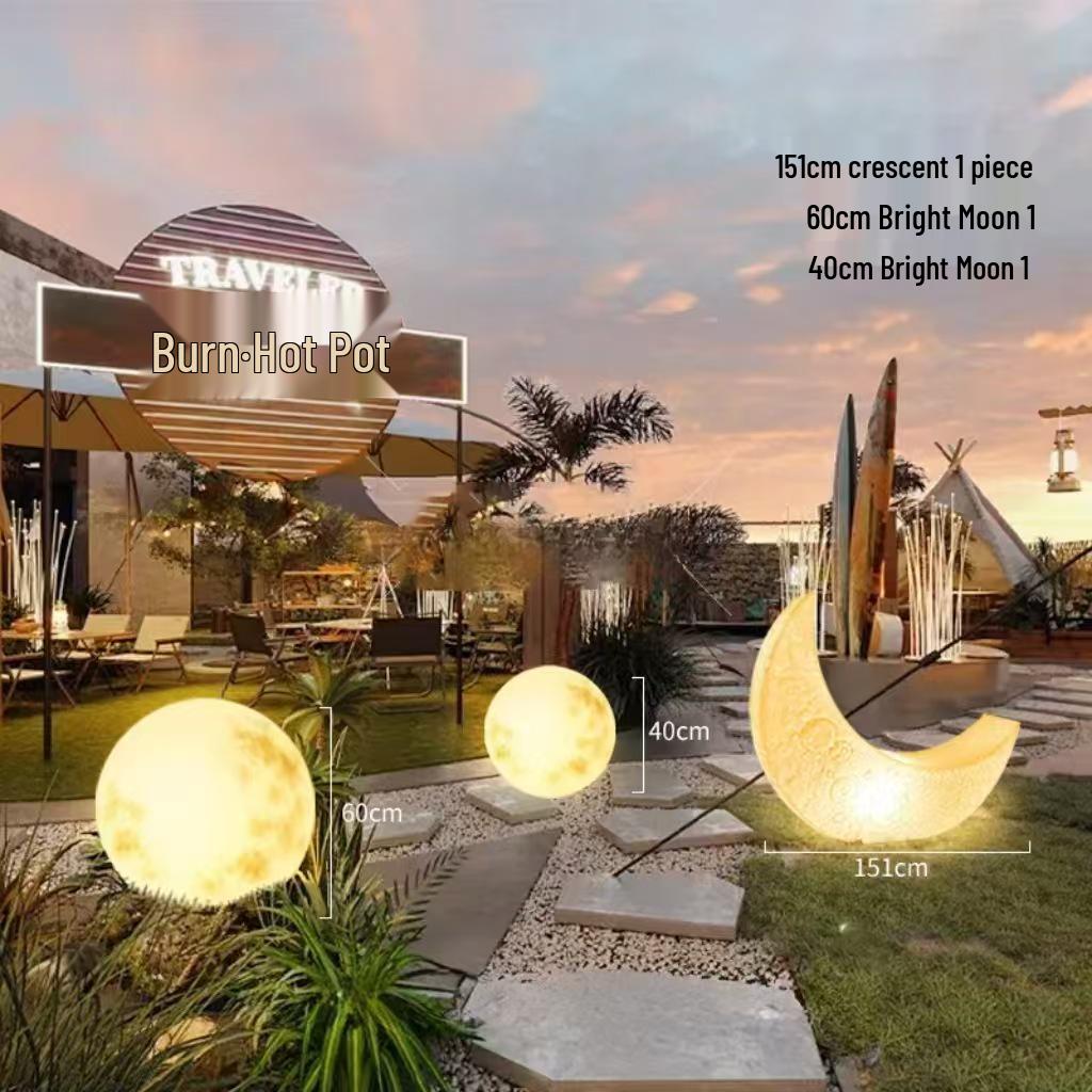 Solar-Powered Moon Lamp for Garden and Yard - Waterproof Decorative Outdoor Light