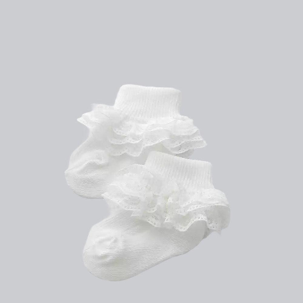 3/5Pairs 0-5Years Old of Newborns Solid Color Lace Socks soft and delicate Solid Color Socks Unlimited Creativity Fashion Weapon