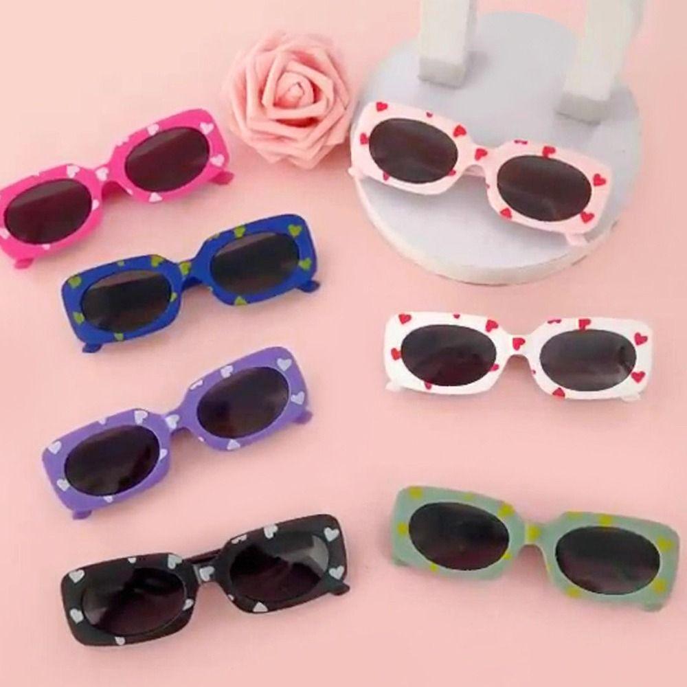 

Sun Protection Heart Print Children Sunglasses UV400 Girls Boys Shades синій