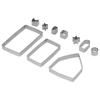 10Pcs/Set Stainless Steel Cookies Mold Cutter Set DIY Christmas House Mold Baking Tool