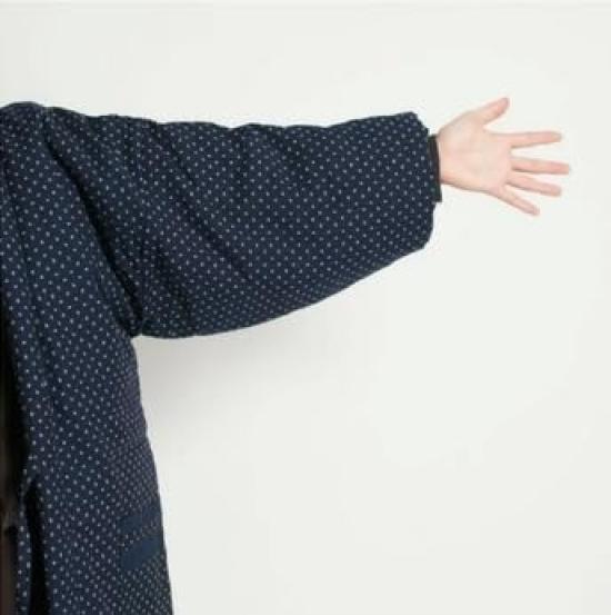 Tayutaf Hanten Plus Made in Flying Gray and Men's (Hanten), Size, Japan, Winter, Kurume, Stylish, Cotton-Filled Hanten, Gentleman's, Stylish,