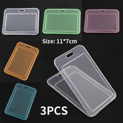 3PCS Transparente Karte Abdeckung Frauen Männer Student Bus Karte Versenkbare Pull Abzeichen Halter Business Kreditkarten Bank ID Karte-50