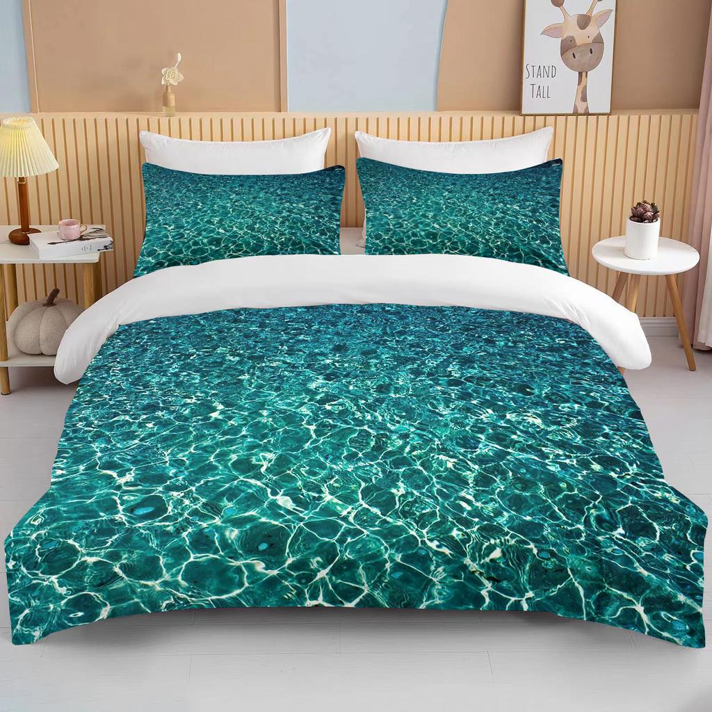 Nature's Water Source Bedding 3 Piece Set  king size double bed bedding set microfiber or polyester duvet cover set