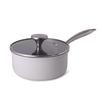 Ginkgoo Imp. 18cm Single-Handle Saucepan, IH/Gas Compatible, Aluminum, with Glass Lid, Non-Stick, PFOA/PFOS Free, Ideal for Single Servings, Japanese