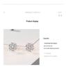 925 Sterling Silver Snowflake Stud Earrings - Elegant Korean Style, Perfect Christmas or Birthday Gift for Women