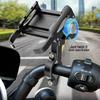 Aluminum Alloy Phone Holder for Bikes and Motorcycles - Shockproof, Anti-vibration, Ideal for Food Delivery Riders.