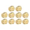 Brass Threaded Pipe Fitting 1 2 to 3 8 Reducer, 10 Pack Hex Socket Adapters for Water, Oil, Gas with 1200 PSI (10 Pack) Hex Socket, for