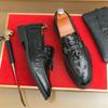 New Luxury Designer Pointed Crocodile Pattern Shoes Men Casual Tassels Loafers Formal Dress Footwear Sapatos Tenis Masculino