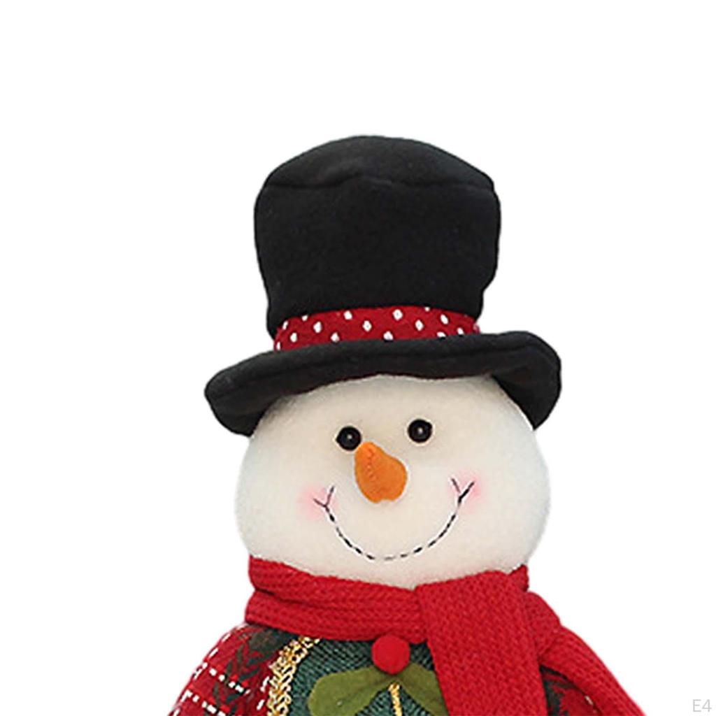 Figura de Natal Pernas Longas Boneca de Pelúcia Papai Noel em Pé Decoração para Quarto de Natal