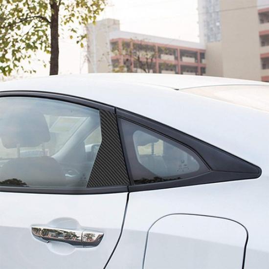 For 2016- Honda Civic Sedan Carbon Fiber Pillar Post Door Trim Accessories .