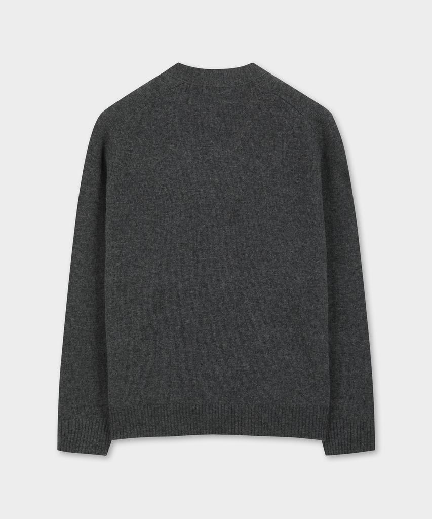 Brooks Brothers Wool Cardigan (Charcoal) (Bbwcmbf405)