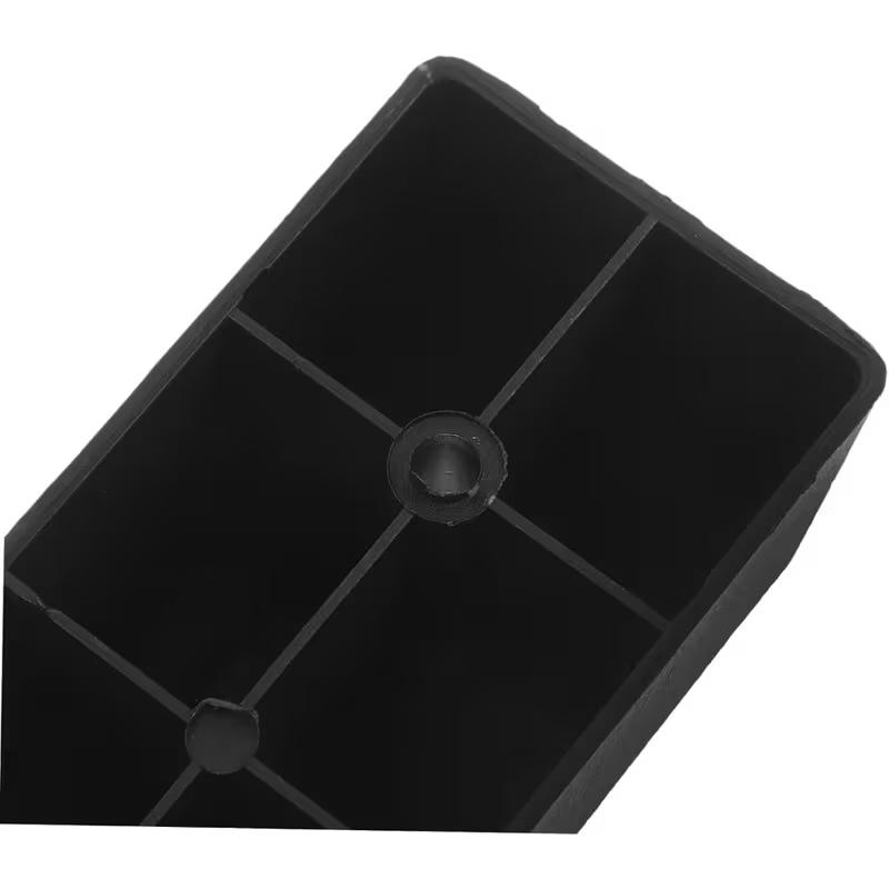 4pcs Heavy-Duty Black Plastic Furniture Legs Height-Adjustable Bed Frame And Chair/Table Supports Square Base Levellers