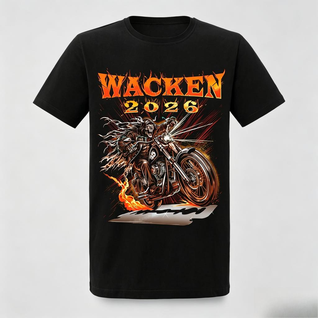 Wacken 2026 Open Air T-Shirt Unisex Festival Heavy Metal Grafica Unisex Casual Cotone Manica Corta