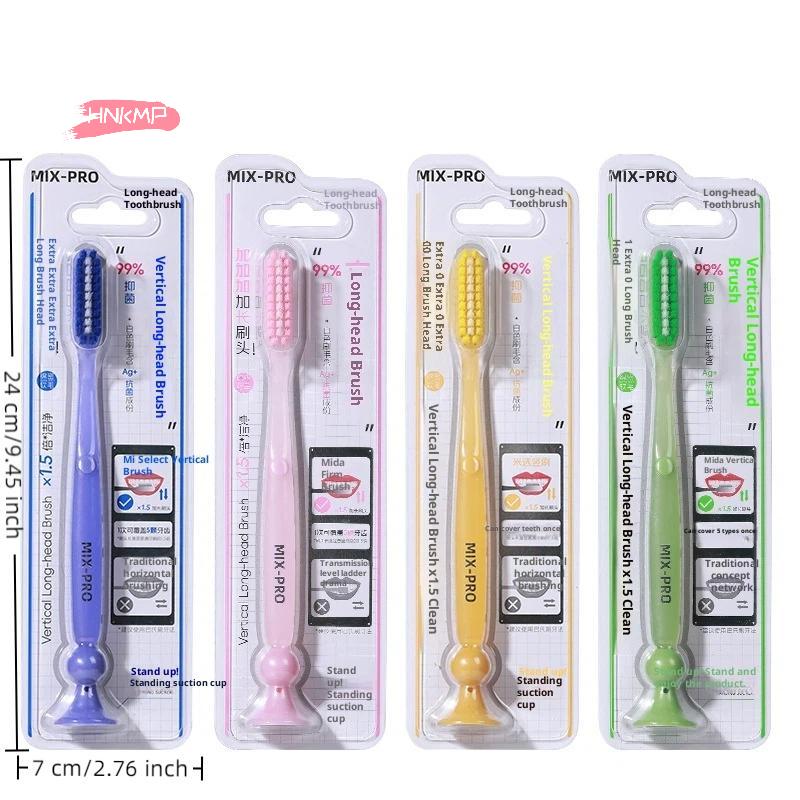 Soft Bristled Long Headed Standable Adult Toothbrush for Deep Cleaning Oral Teeth Household Dentistry Product
