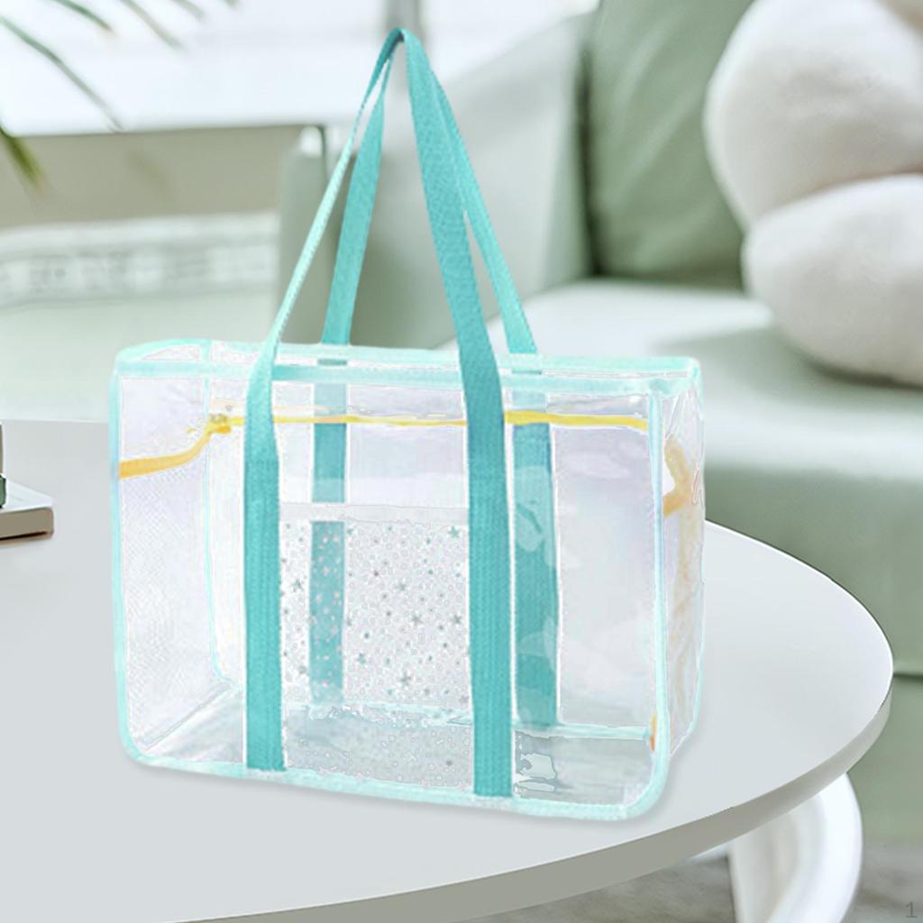 Clear Tote Bag Beach Thick PVC Female Transparent Shoulder Women Handbag