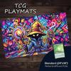 Mysterious Wizard MTG&TCG Tabletop Game Mat Magic Party Playmat Durable Rubber for Games 35X60cm Mouse Pad PC Offices Desk Mats