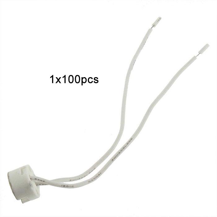 Mini Bi-pin MR16 G4 Ceramic Socket MR11 G5.3 Halogen Bulbs Base Holder Lamp Ceramic Wire Connector for Incandescent Led Socket