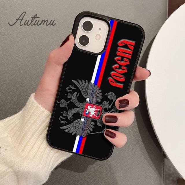 Russian Flag Coque Shell Phone Case for iPhone 11 12 13 14 Pro Max Mini X XR XS SE 2020 6S 7 8 Plus Samsung Galaxy S21 S22 Cover