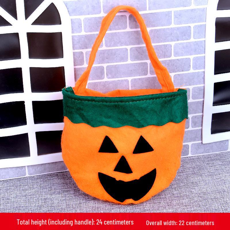 Halloween Pumpkin Trick-or-Treat Children's Handbag - Handmade Small Gift Material Pack