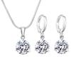 C153 Hot Selling Jewelry Zircon Jewelry Set Water Drop Necklace Earring Set Jewelry
