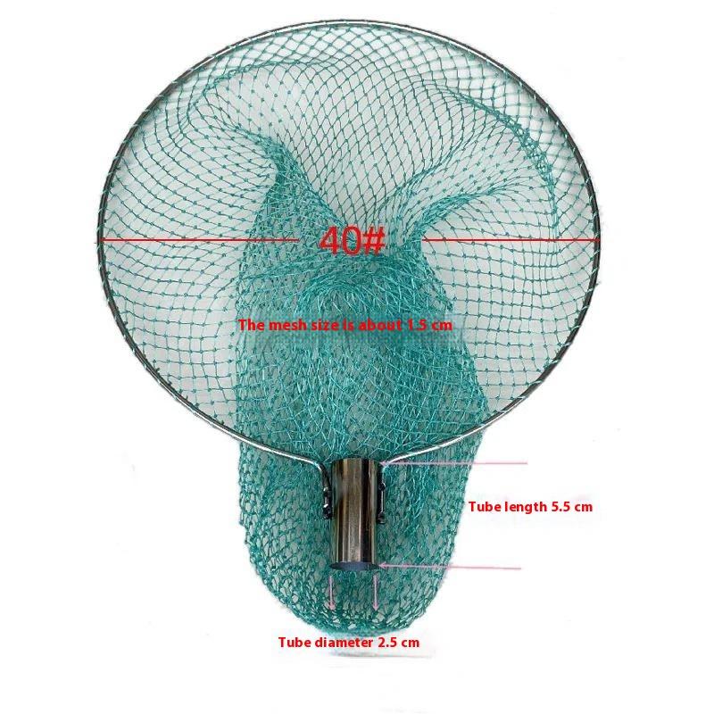 1Pc Fishing Mesh Net Head Fishing Tackle Copying Net Head For Freshwater Saltwater Without Handle