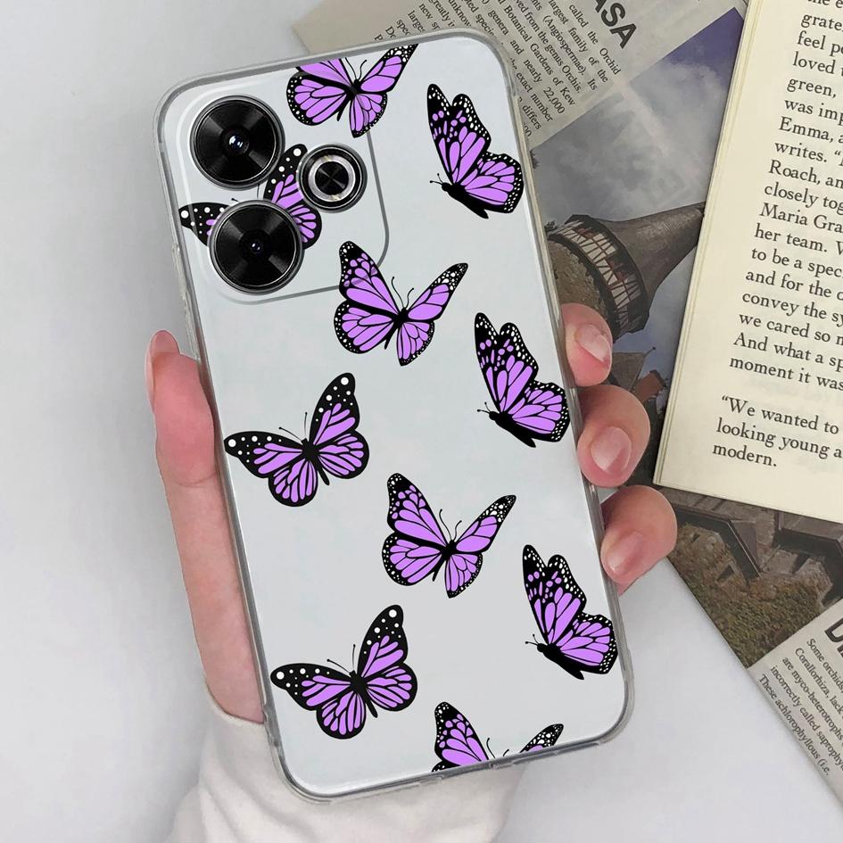 

Чехлы-накладки с необычными цветами для Xiaomi Redmi Note 14 Pro Plus 13 14C 14R A3 Pro A4 K80 Pro K70 Ultra 4G 5G, силиконовые мягкие прозрачные защитные чехлы для Redmi Capa Redmi 14C 4G