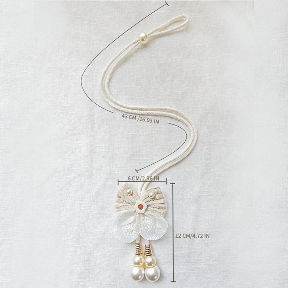 2PCS Romantic Window Curtain Tieback Adjustable Pearl Curtain Buckle Curtain Binding  Living Room